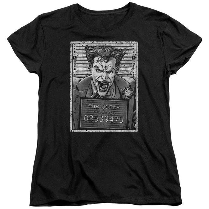 Joker Inmate Mugshot Womens T-Shirt