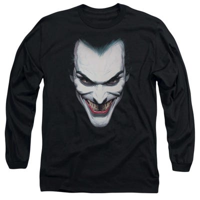 Joker Portrait Scary Face Long Sleeve Shirt