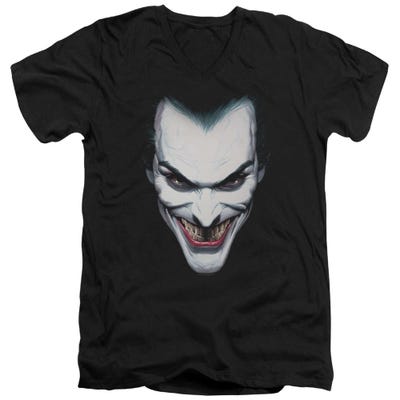 Joker Portrait Scary Face V-Neck T-Shirt