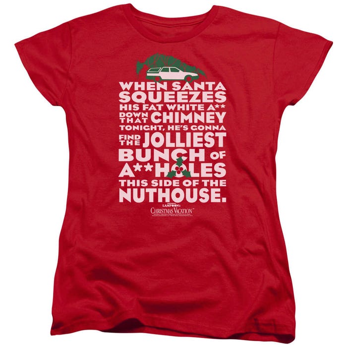 Jolliest Bunch of Assholes Christmas Vacation Womens T-Shirt