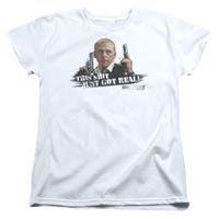 Just Got Real Hot Fuzz Womens T-Shirt