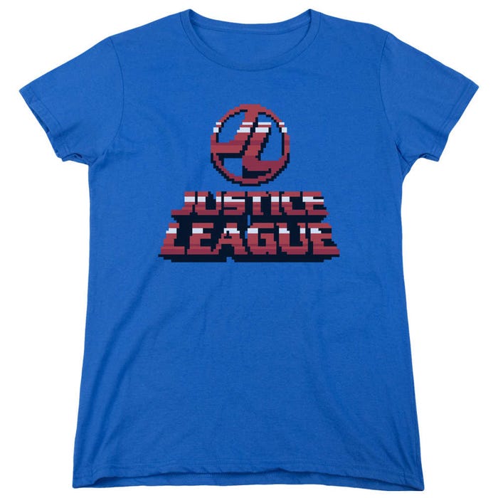 Justice League 8 Bit Jla Womens T-Shirt