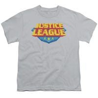 Justice League 8 Bit Logo Kids T-Shirt