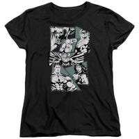 Justice League A Might League  Womens T-Shirt