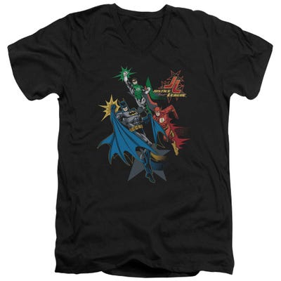 Justice League Action Stars V-Neck T-Shirt