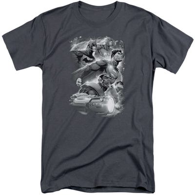 Justice League Atmospheric Retro Tall T-Shirt