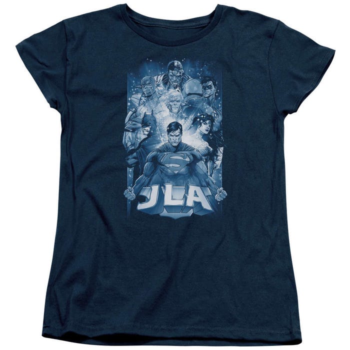 Justice League Burst Womens T-Shirt