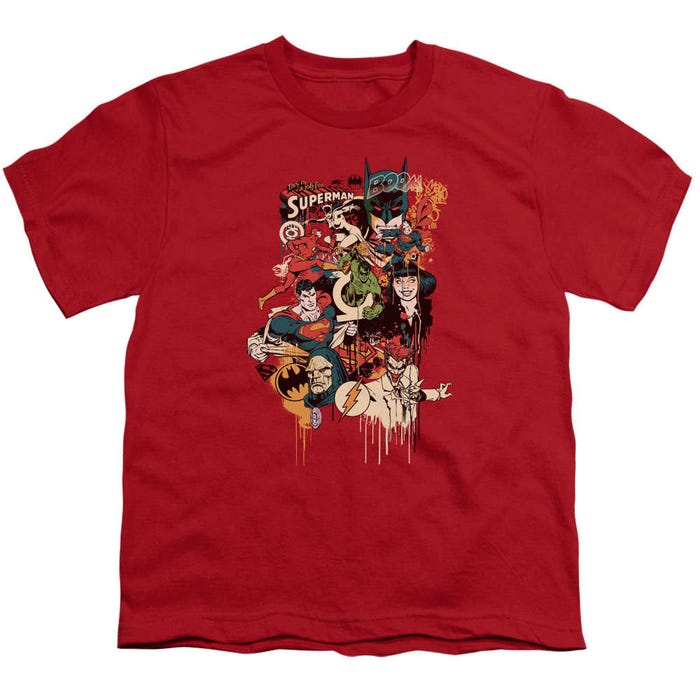 Justice League Dripping Characters Kids T-Shirt
