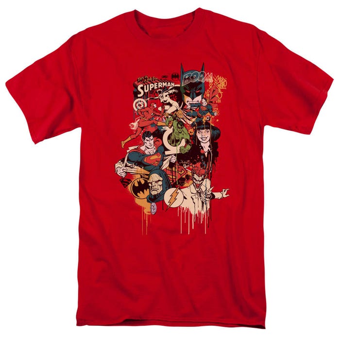 Justice League Dripping Characters T-Shirt