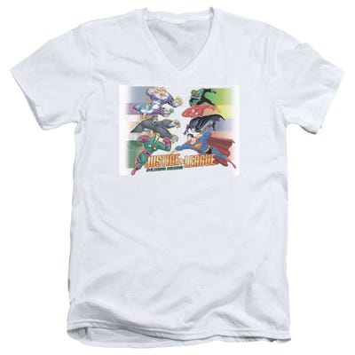 Justice League Evildoers Beware V-Neck T-Shirt