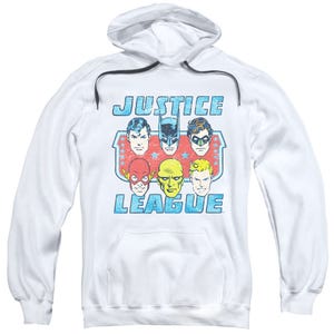 Justice League Faces Of Justice Hoodie