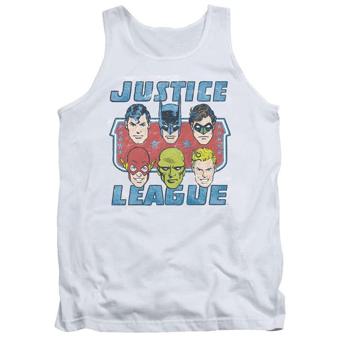 Justice League Faces Of Justice Tank Top