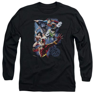 Justice League Galactic Attack Color Long Sleeve Shirt