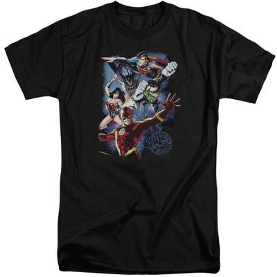 Justice League Galactic Attack Color Tall T-Shirt