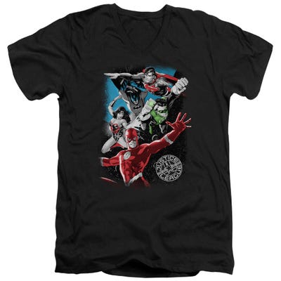Justice League Galactic Attack V-Neck T-Shirt