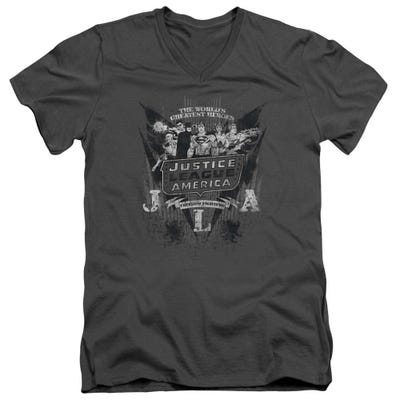 Justice League Greatest Heroes V-Neck T-Shirt