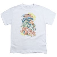 Justice League Halftone Lounge Kids T-Shirt