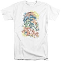 Justice League Halftone Lounge Tall T-Shirt