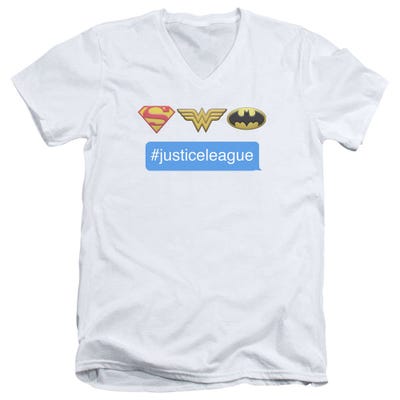 Justice League Hastag Jla V-Neck T-Shirt