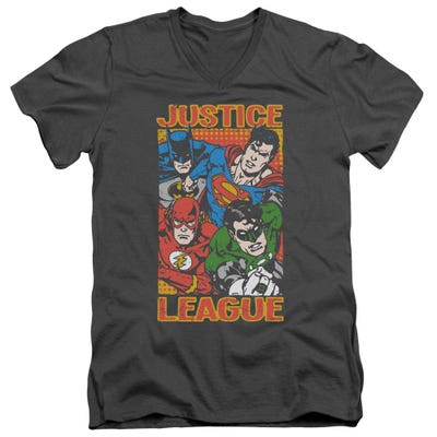 Justice League Hero Mashup V-Neck T-Shirt