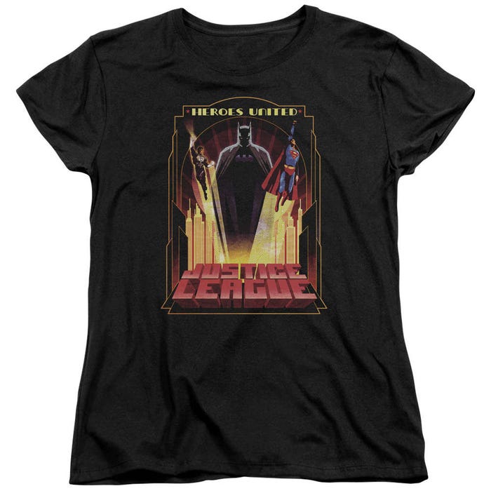 Justice League Heroes Unite Womens T-Shirt