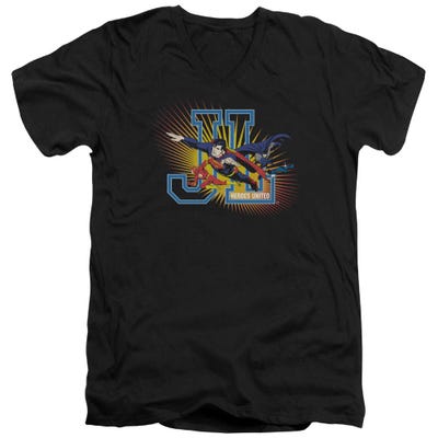 Justice League Heroes United V-Neck T-Shirt