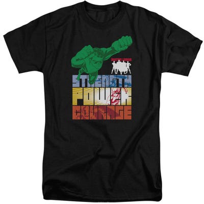 Justice League Heroic Qualities Tall T-Shirt