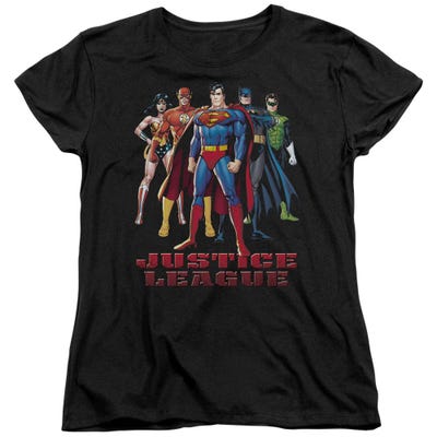 Justice League In League Womens T-Shirt