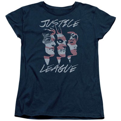 Justice League Justice For America Womens T-Shirt