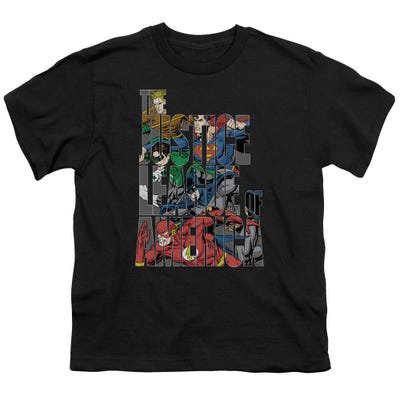 Justice League Lettered League Kids T-Shirt