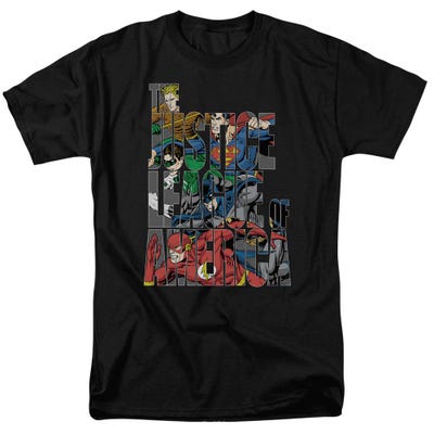 Justice League Lettered League T-Shirt