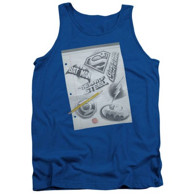 Justice League Logo Note Paper Tank Top