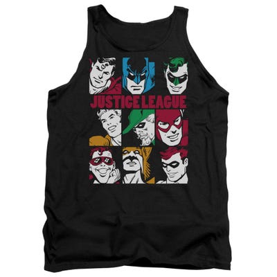 Justice League Nine Blocks Of Justice Tank Top