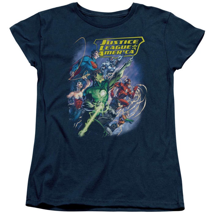 Justice League Onward Womens T-Shirt