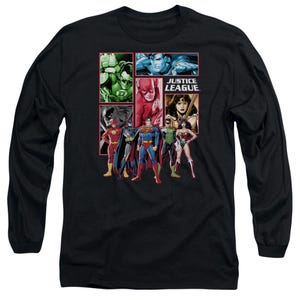 Justice League Panels Long Sleeve Shirt