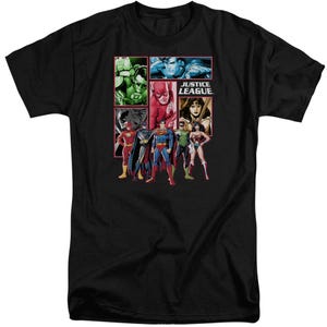 Justice League Panels Tall T-Shirt