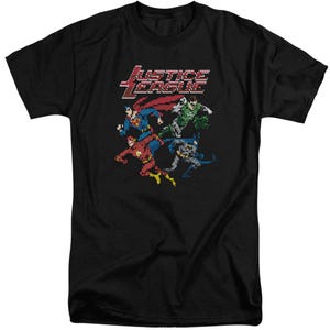 Justice League Pixel League Tall T-Shirt