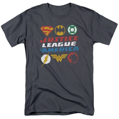 Justice League Pixel Logos  T-Shirt