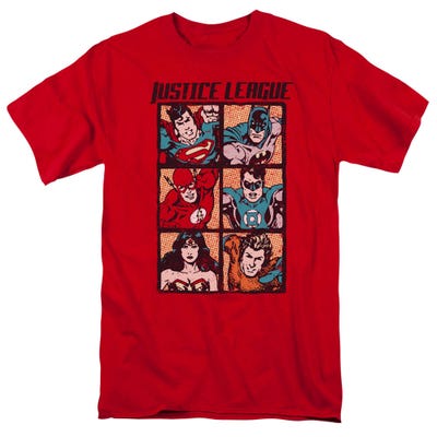 Justice League Rough Panels T-Shirt