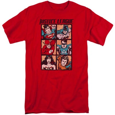 Justice League Rough Panels Tall T-Shirt