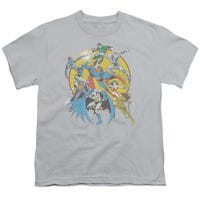 Justice League Spin Circle Fight Kids T-Shirt