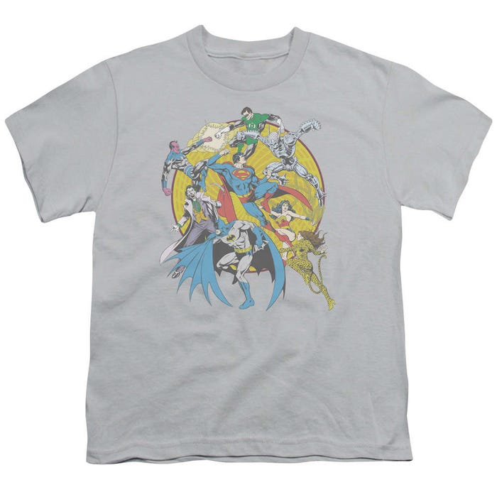 Justice League Spin Circle Fight Kids T-Shirt