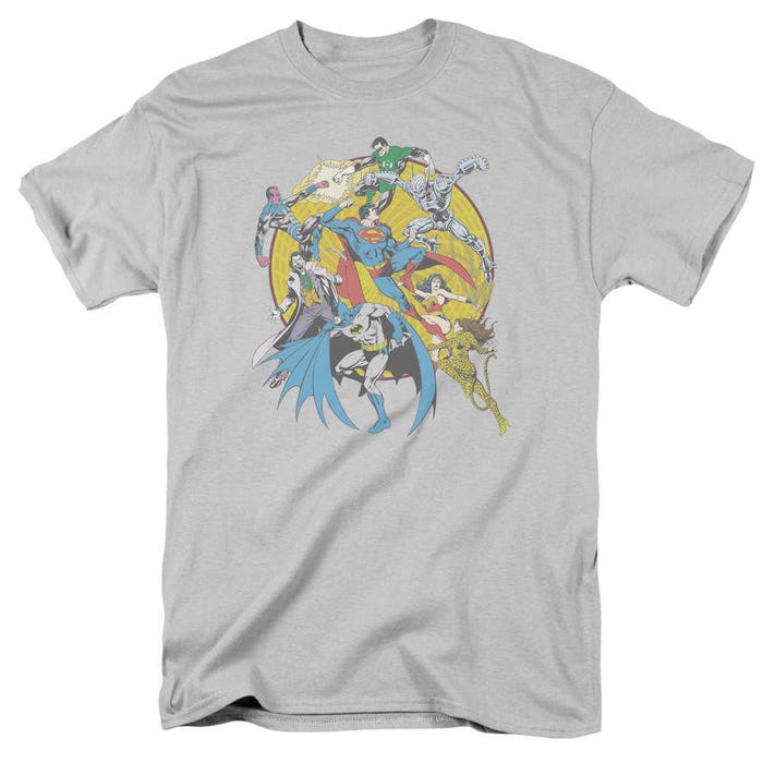 Justice League Spin Circle Fight T-Shirt