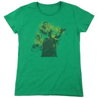 Justice League Spray Sketch League Womens T-Shirt