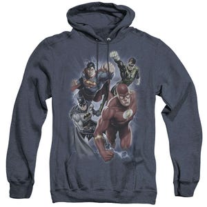 Justice League Storm Chasers Adult Heather Hoodie