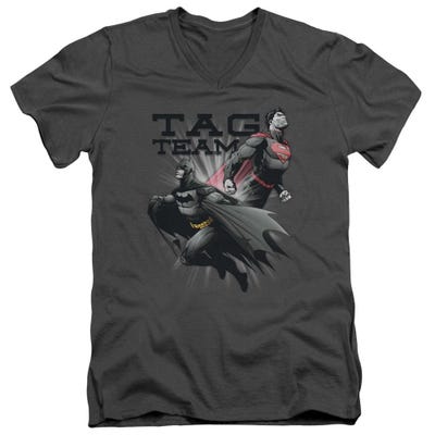 Justice League Tag Team V-Neck T-Shirt