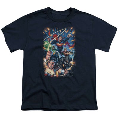 Justice League Under Attack Kids T-Shirt