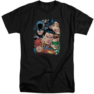 Justice League Up Close And Personal Tall T-Shirt