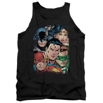 Justice League Up Close And Personal Tank Top