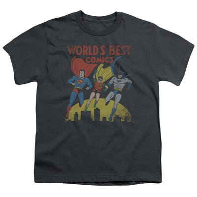 Justice League Worlds Best Comics Kids T-Shirt